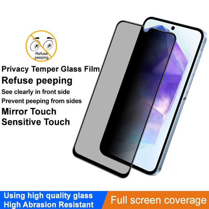 IMAK For Samsung Galaxy A26 5G Anti Peep Tempered Glass Screen Protector Full Coverage - 2