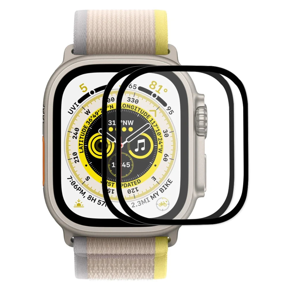 ENKAY HAT PRINCE 2Pcs / Set Tempered Glass Screen Protector for Apple Watch Ultra 3 / Ultra 2 / Ultra 49mm 9H HD Silk Printing Screen Film - 1