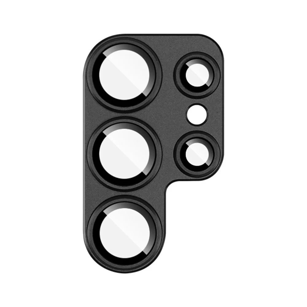 IMAK For Samsung Galaxy S25 Ultra Camera Lens Film Metal Lens Cap + Tempered Glass Lens Protector - Black - 2