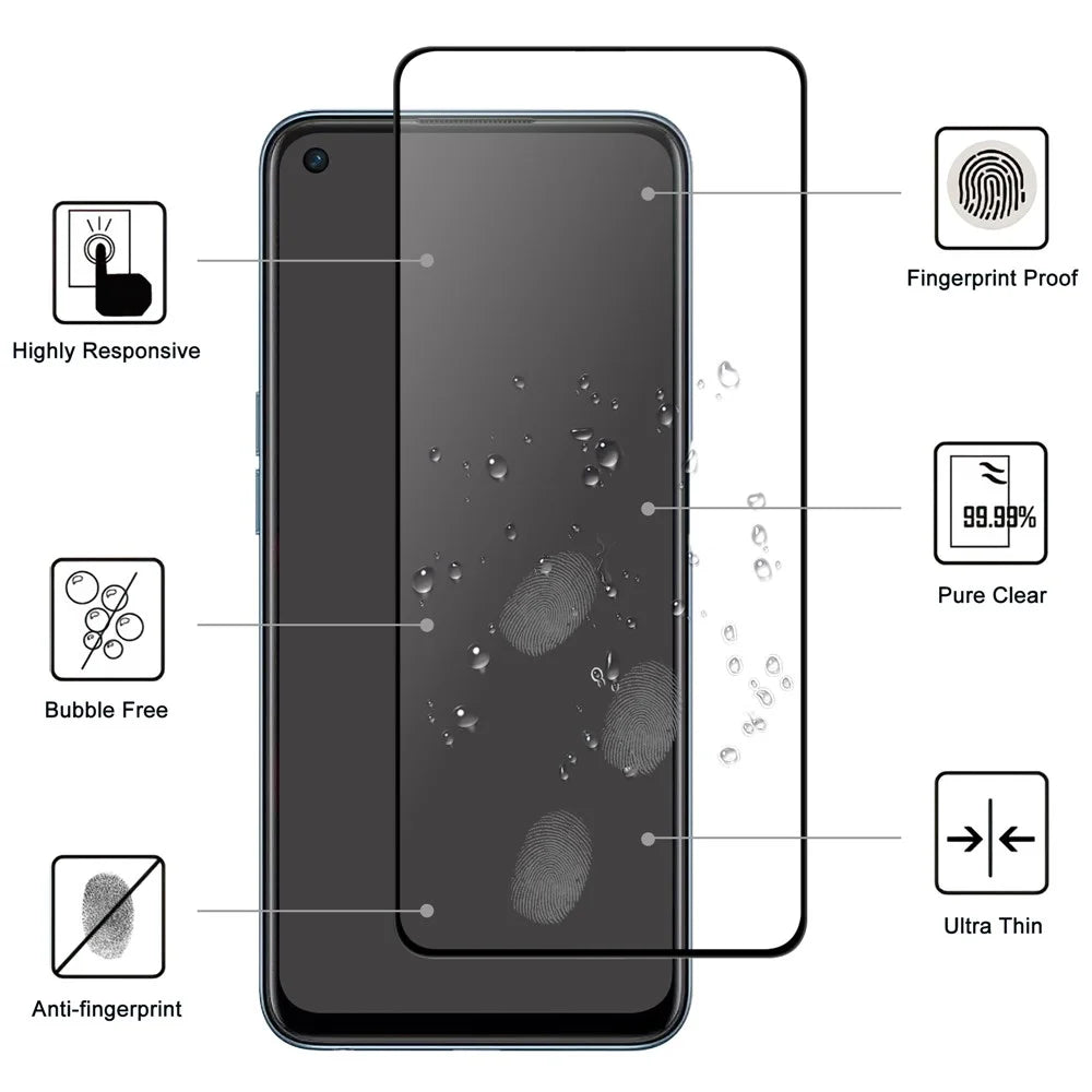AGC Glass Screen Protector for OnePlus 13R 5G / Ace 5 Pro 5G / Ace 5 5G Full Glue Black Edge Screen Film - 2