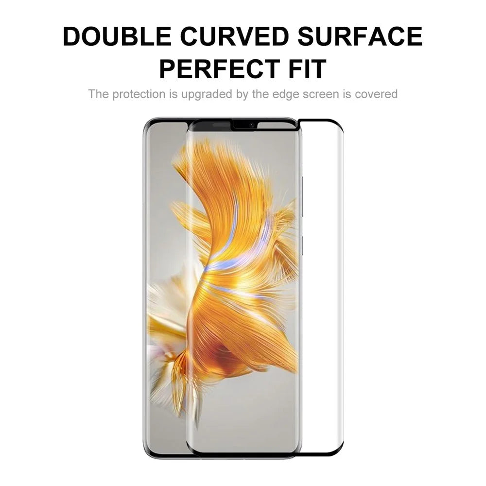ENKAY HAT PRINCE For Huawei Mate 50 Pro 4G Tempered Glass Film 3D Curved Side Glue HD Full Screen Protector Support Fingerprint Unlock - 2