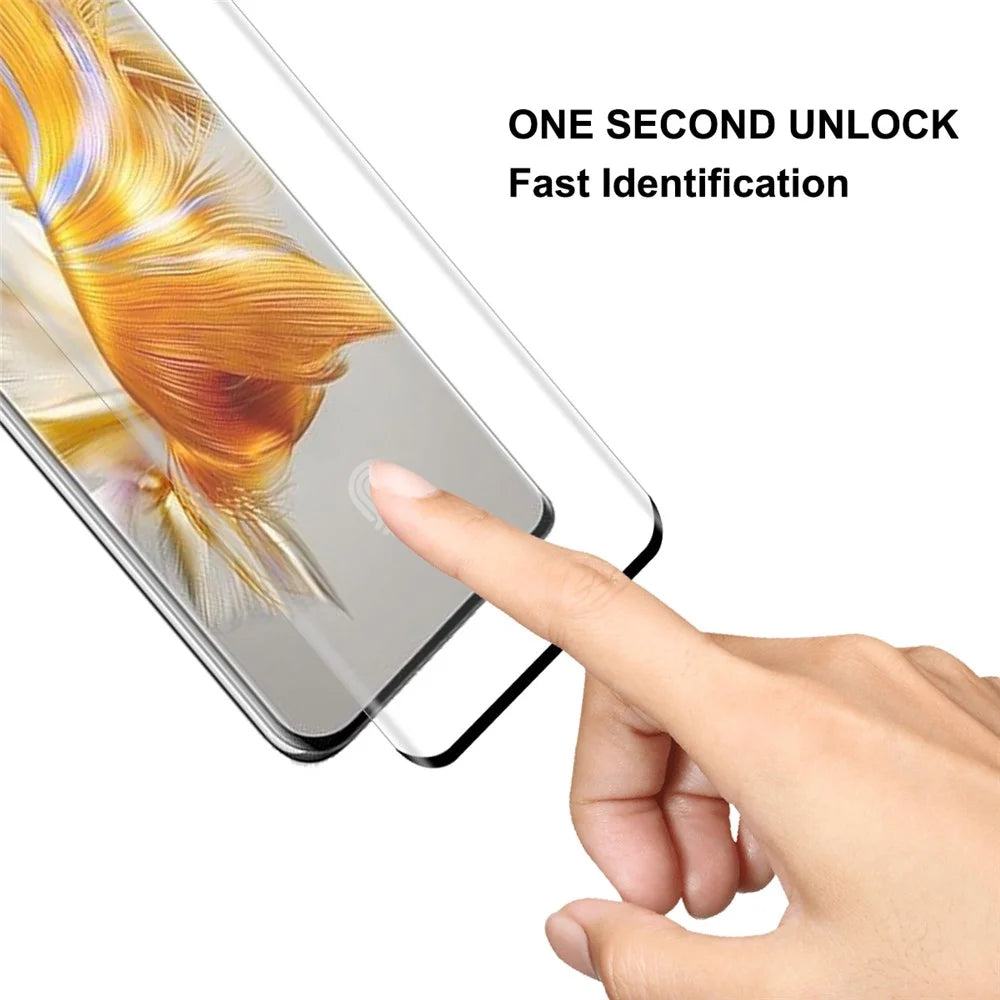 ENKAY HAT PRINCE For Huawei Mate 50 Pro 4G Tempered Glass Film 3D Curved Side Glue HD Full Screen Protector Support Fingerprint Unlock - 3