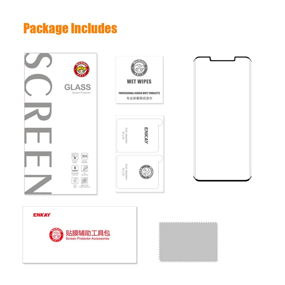 ENKAY HAT PRINCE For Huawei Mate 50 Pro 4G Tempered Glass Film 3D Curved Side Glue HD Full Screen Protector Support Fingerprint Unlock - 7