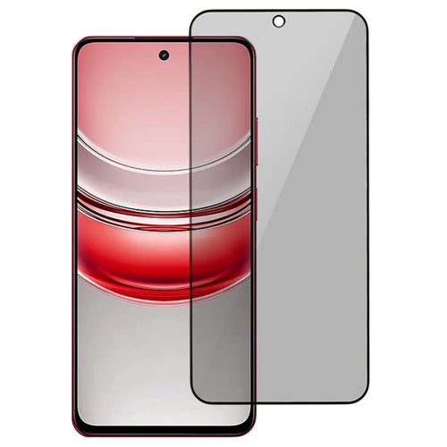 For Realme 14x 5G  /  C55 4G Tempered Glass Film Anti-Peep Privacy Protection Screen Protector Full Glue - 1