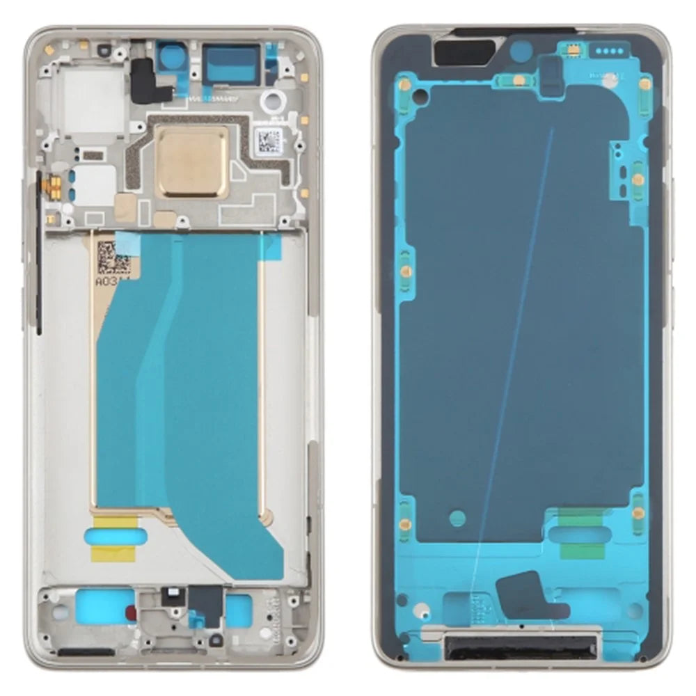 For Xiaomi Redmi K70 Ultra / 14T Pro OEM Middle Plate Frame Repair Part (A-Side) (Without Logo) - Gold - 1