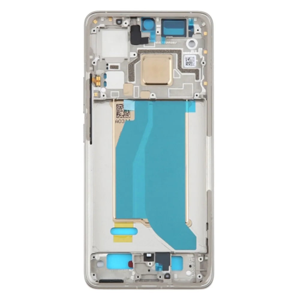 For Xiaomi Redmi K70 Ultra / 14T Pro OEM Middle Plate Frame Repair Part (A-Side) (Without Logo) - Gold - 2