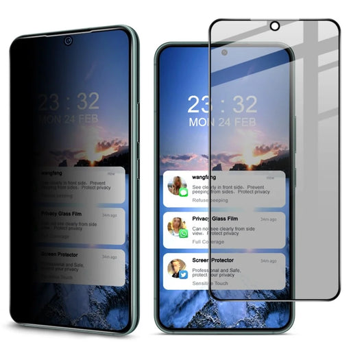 IMAK Screen Protector For Samsung Galaxy S22 5G / S23 Anti-spy Tempered Glass Film Full Glue Full Covering Sensitive Touch Screen Film - 1