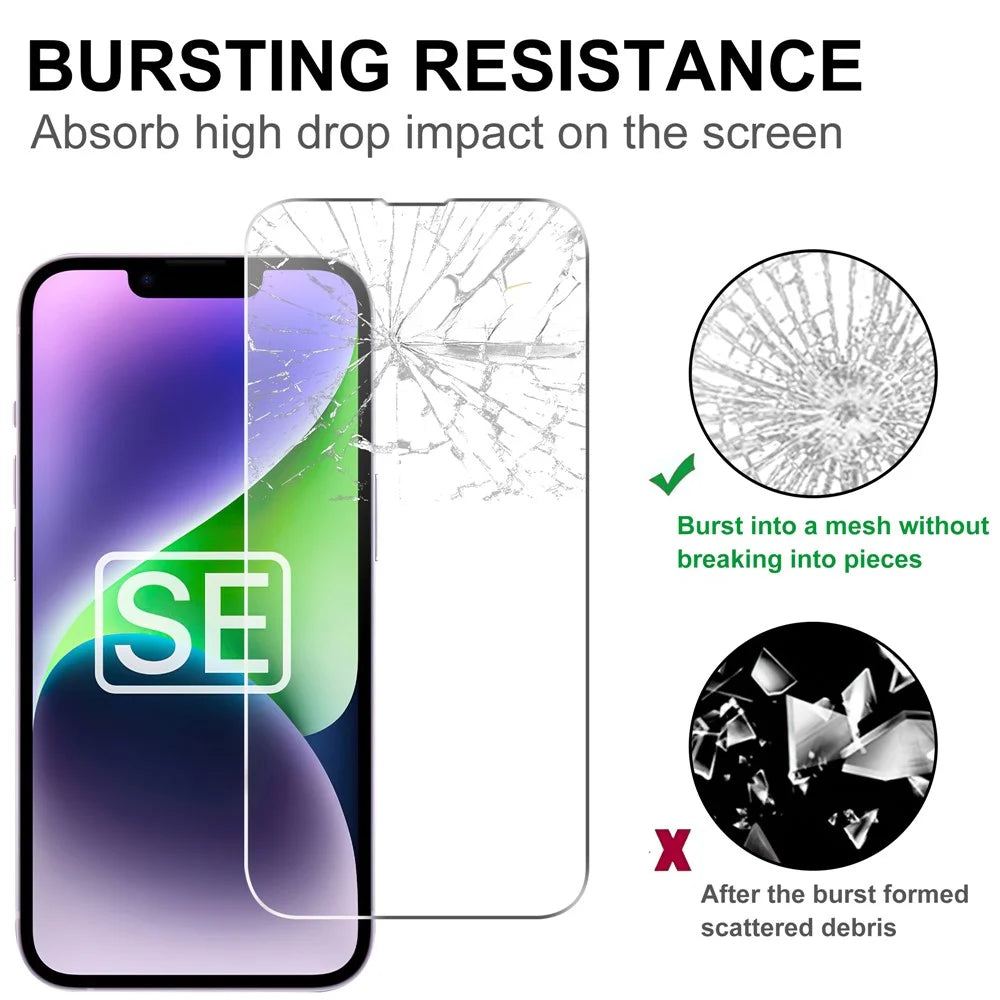 For iPhone 17e / 16e Screen Protector HD Tempered Glass Film 2.5D - 4