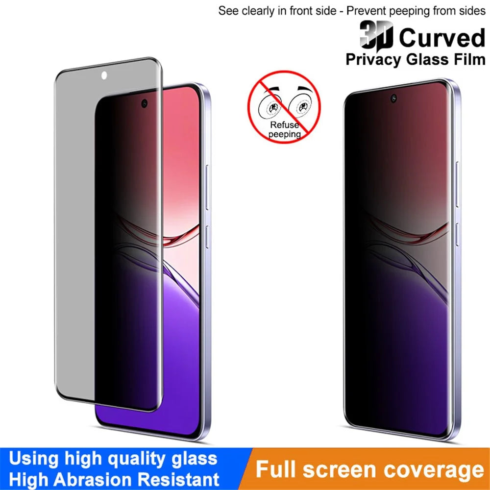 IMAK For Oppo A5 Pro 5G Anti Spy Full Cover Screen Protector Tempered Glass Film - 4