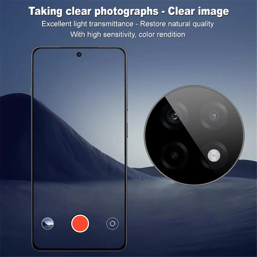 IMAK For OnePlus Ace 5 5G / Ace 5 Pro 5G / 13R 5G Tempered Glass Camera Lens Protector with Self Positioning Frame (Black Version) - 4