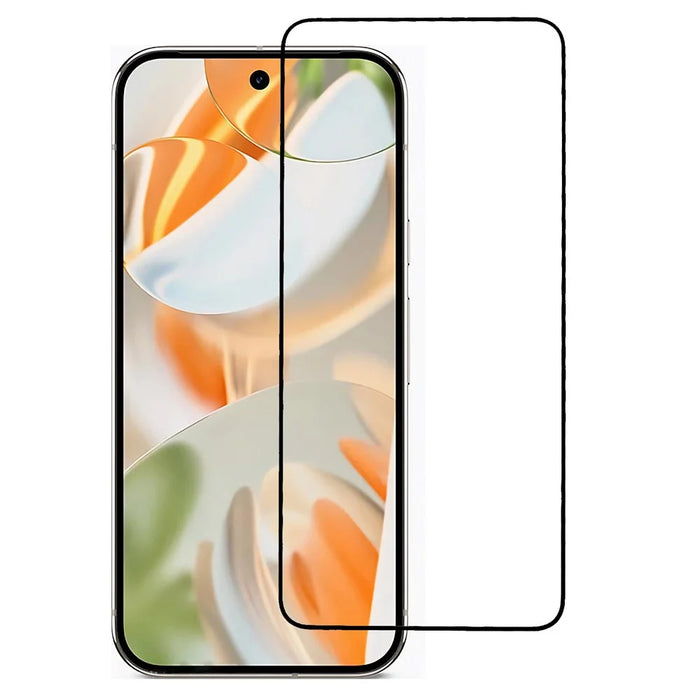 For Google Pixel 9 Pro / Pixel 9 Screen Protector Silk Printing Tempered Glass 0.18mm Ultra-Thin Film (Support Fingerprint Unlock) - 1