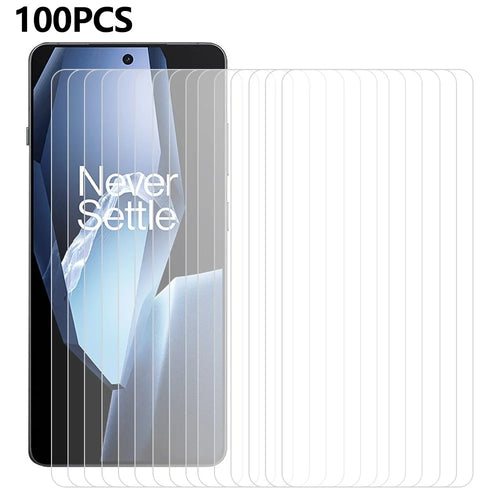 100Pcs Screen Protector for OnePlus Ace 5 5G / Ace 5 Pro 5G / 13R 5G / Realme Neo7 5G Anti-Scratch Tempered Glass Film (No Package, with Wipes Set, Dust-absorber, Guide Sticker) - 1