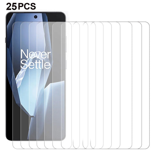 25Pcs Tempered Glass Film for OnePlus Ace 5 5G / Ace 5 Pro 5G / 13R 5G / Realme Neo7 5G Screen Protector High Definition (No Package, with Wipes Set, Dust-absorber, Guide Sticker) - 1