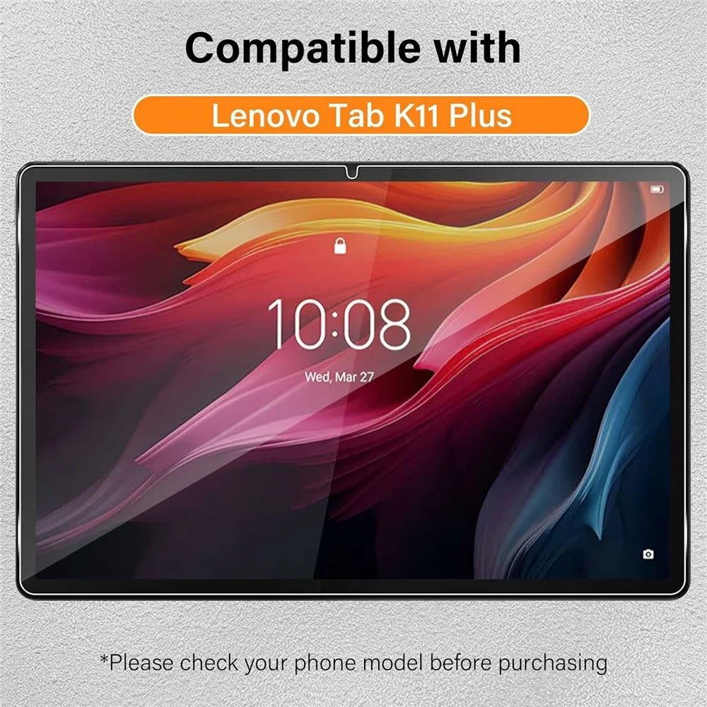For Lenovo Tab K11 Plus Tempered Glass Screen Protector 2.5D Straight Edge Screen Film - 5