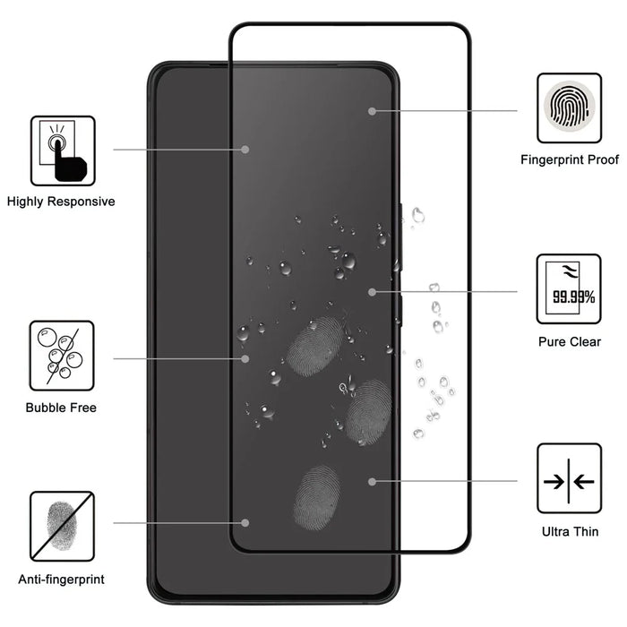 For Asus ROG Phone 9 5G AGC Tempered Glass with Black Edge Full Glue Full Coverage Screen Protector - 2