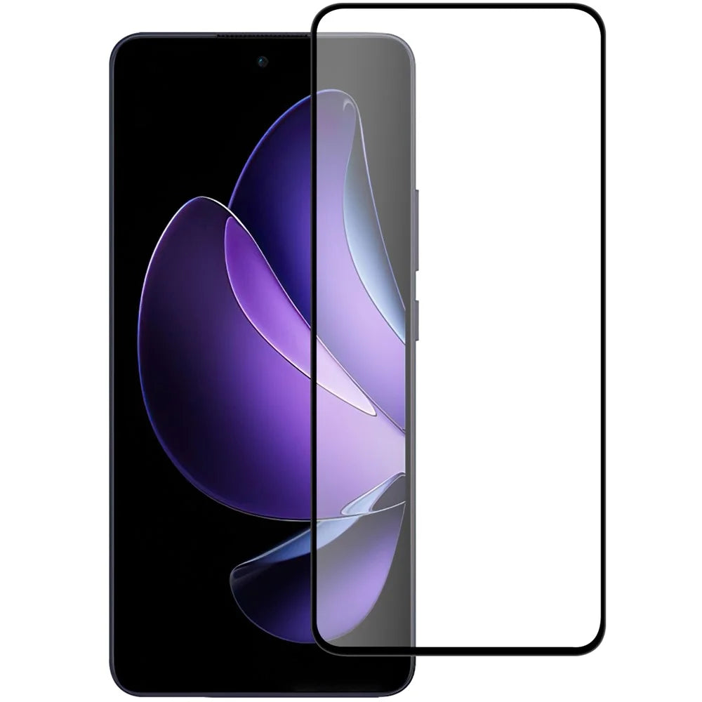 For Oppo Reno13 F 5G (Reno 13 FS 5G) / 4G AGC Tempered Glass with Black Edge Full Glue Full Coverage Screen Protector - 1