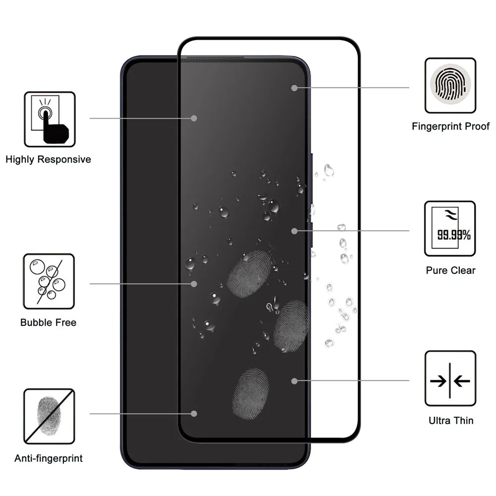 For Oppo Reno13 F 5G (Reno 13 FS 5G) / 4G AGC Tempered Glass with Black Edge Full Glue Full Coverage Screen Protector - 2