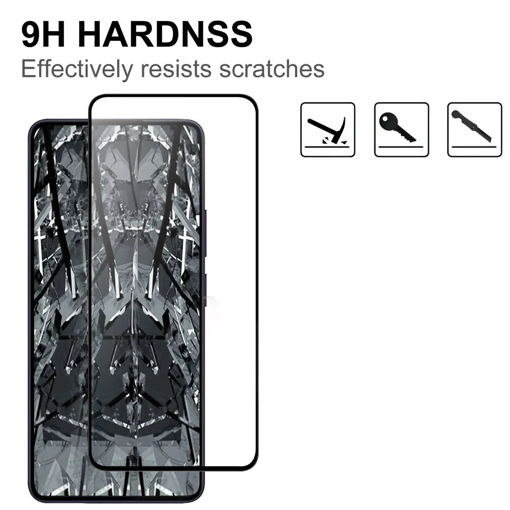 For Oppo Reno13 F 5G (Reno 13 FS 5G) / 4G AGC Tempered Glass with Black Edge Full Glue Full Coverage Screen Protector - 3