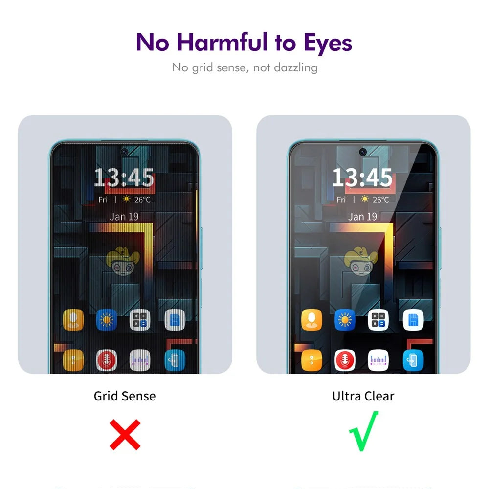 ENKAY HAT PRINCE For Honor X9c Smart 5G Anti-Spy Film   Silk Printing Tempered Glass Screen Protector with Installation Tool - Grey - 5