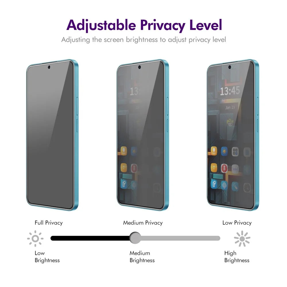 ENKAY HAT PRINCE For Huawei nova 13 5G Anti-Spy Film   Silk Printing Tempered Glass Screen Protector with Installation Tool - Grey - 4