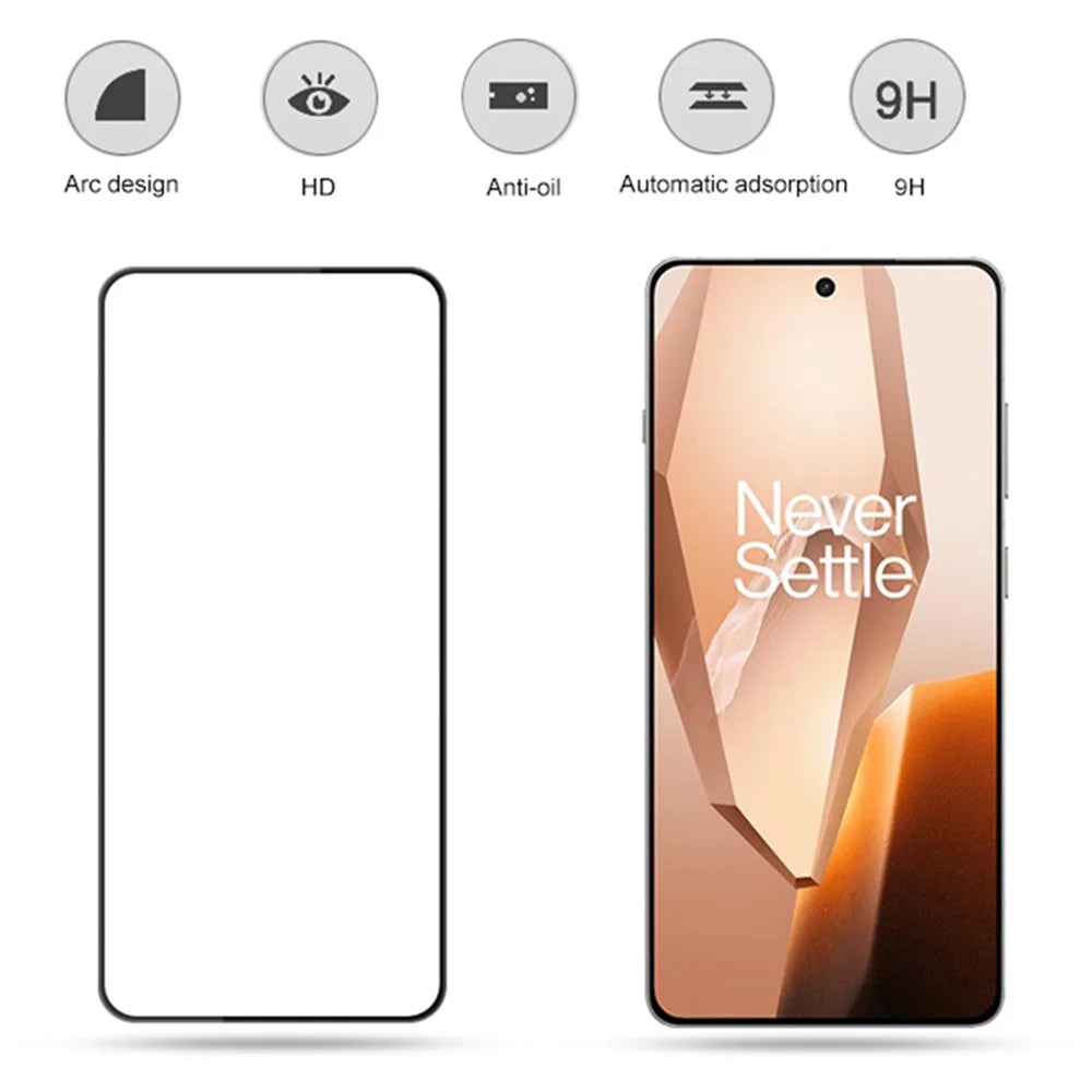 MOCOLO For OnePlus 13R 5G Screen Protector Anti-Shatter Silk Printing Tempered Glass Film - Black - 6