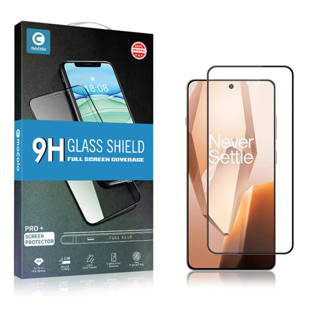 MOCOLO For OnePlus 13R 5G Screen Protector Anti-Shatter Silk Printing Tempered Glass Film - Black - 7