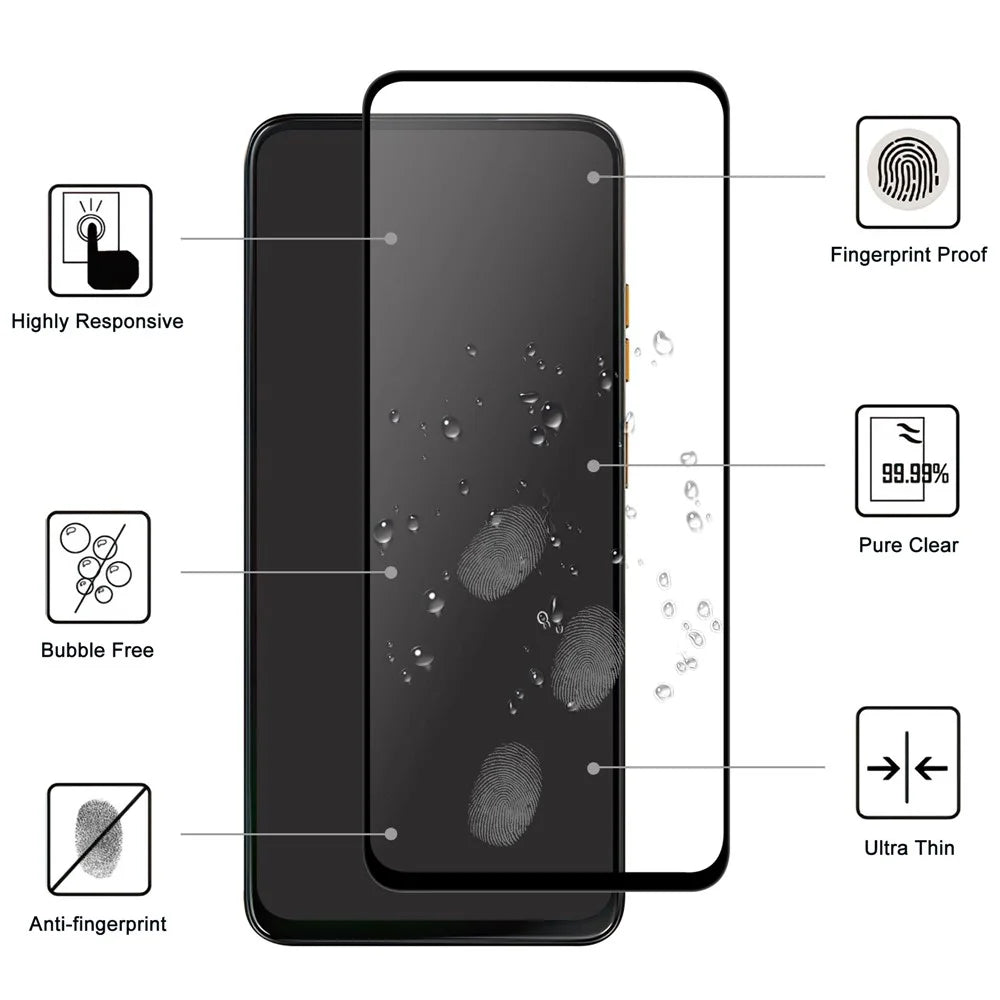 For Motorola Moto G17 Power 4G / G17 4G / G15 4G / G15 Power 4G AGC Tempered Glass with Black Edge Full Glue Full Coverage Screen Protector - 2