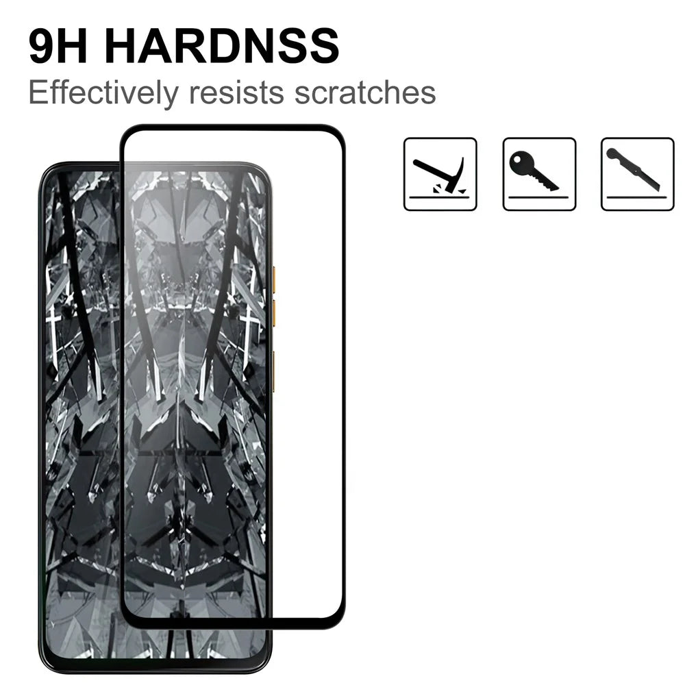 For Motorola Moto G17 Power 4G / G17 4G / G15 4G / G15 Power 4G AGC Tempered Glass with Black Edge Full Glue Full Coverage Screen Protector - 3