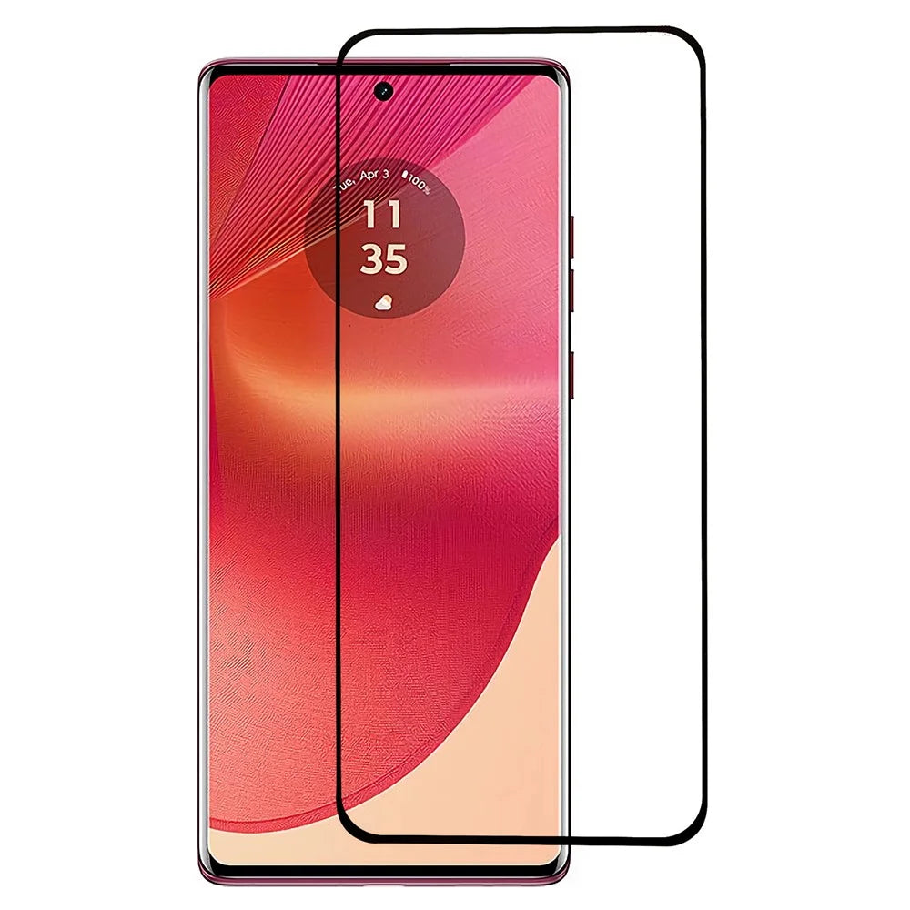 For Motorola Edge 50 Fusion 5G / Edge 50 Pro 5G / G96 5G / Moto G85 5G / S50 Neo 5G Clear Screen Protector Side Glue Curved Edge Tempered Glass Film - 1