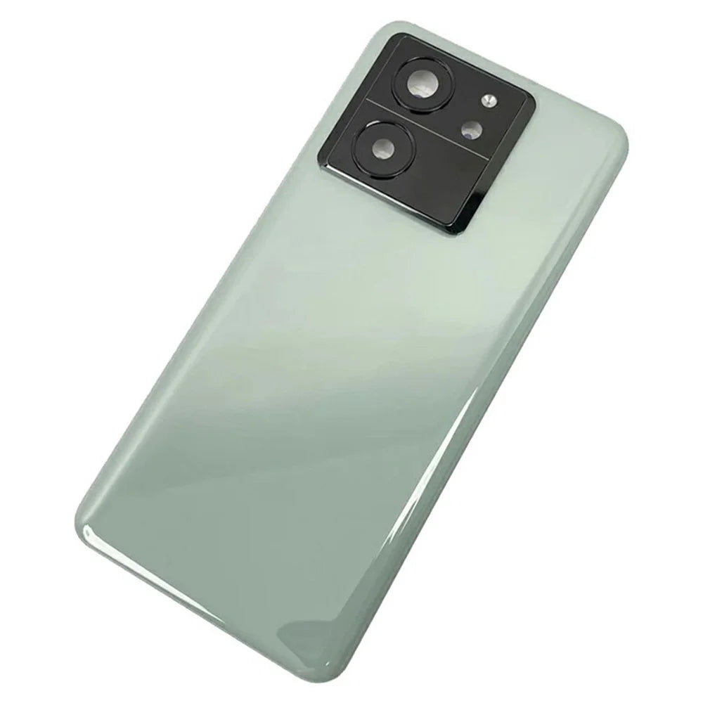 For Xiaomi 13T / 13T Pro Back Battery Housing Cover with Camera Ring Lens Cover Spare Part (Without Logo) - Green - 1