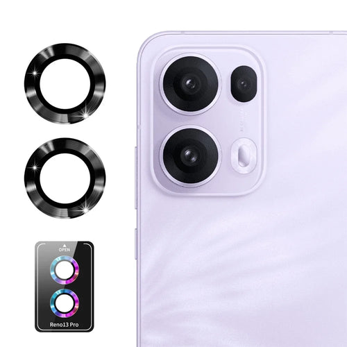 ENKAY HAT PRINCE For Oppo Reno13 Pro 5G Camera Lens Protector  Metal Ring Lens Film - Black - 1