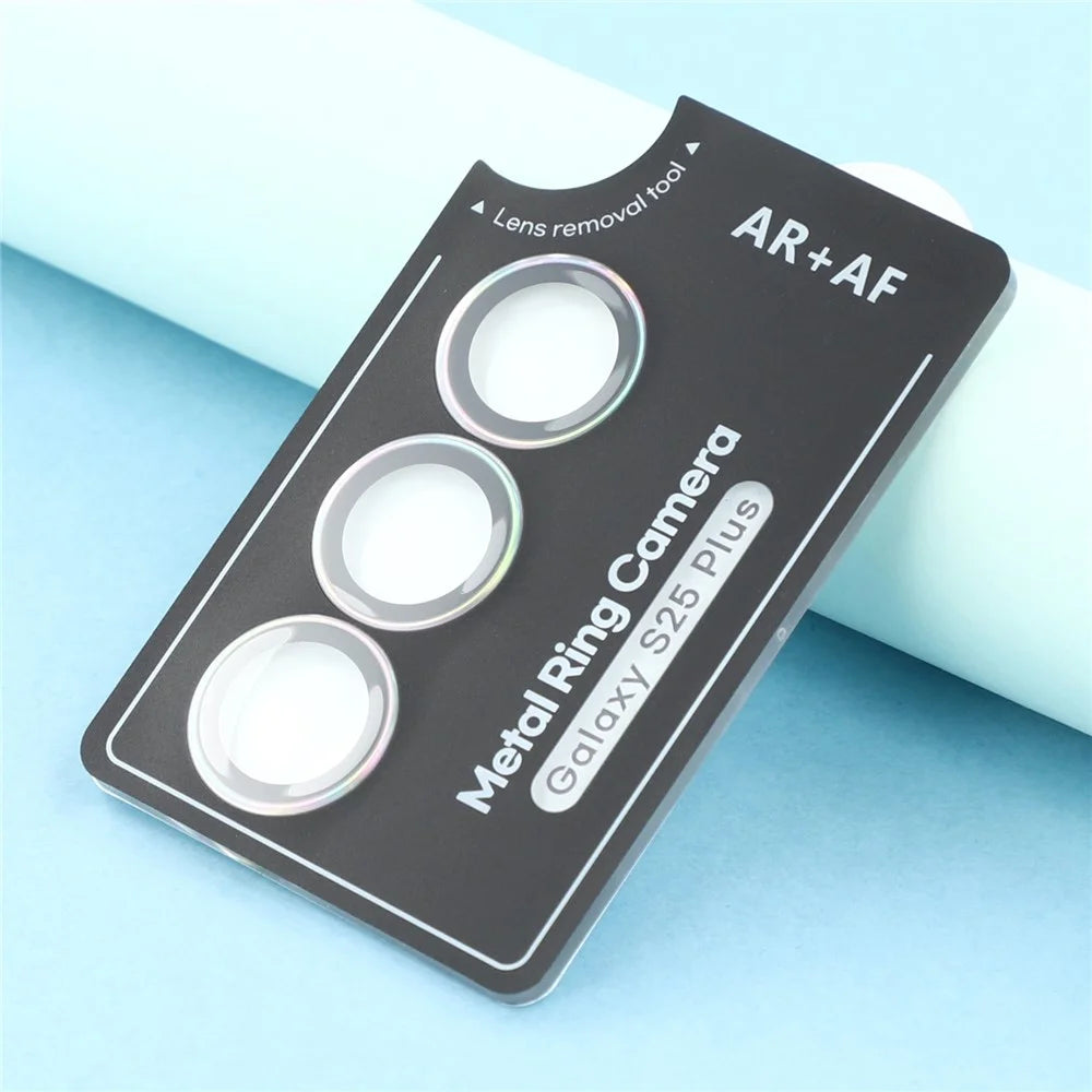 For Samsung Galaxy S25 Camera Lens Protector Electroplating Clear Tempered Glass Lens Film - Multi-Color - 6