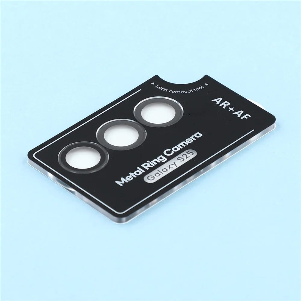 For Samsung Galaxy S25+ Camera Lens Protector Electroplating Ultra HD Tempered Glass Lens Film - Black - 4