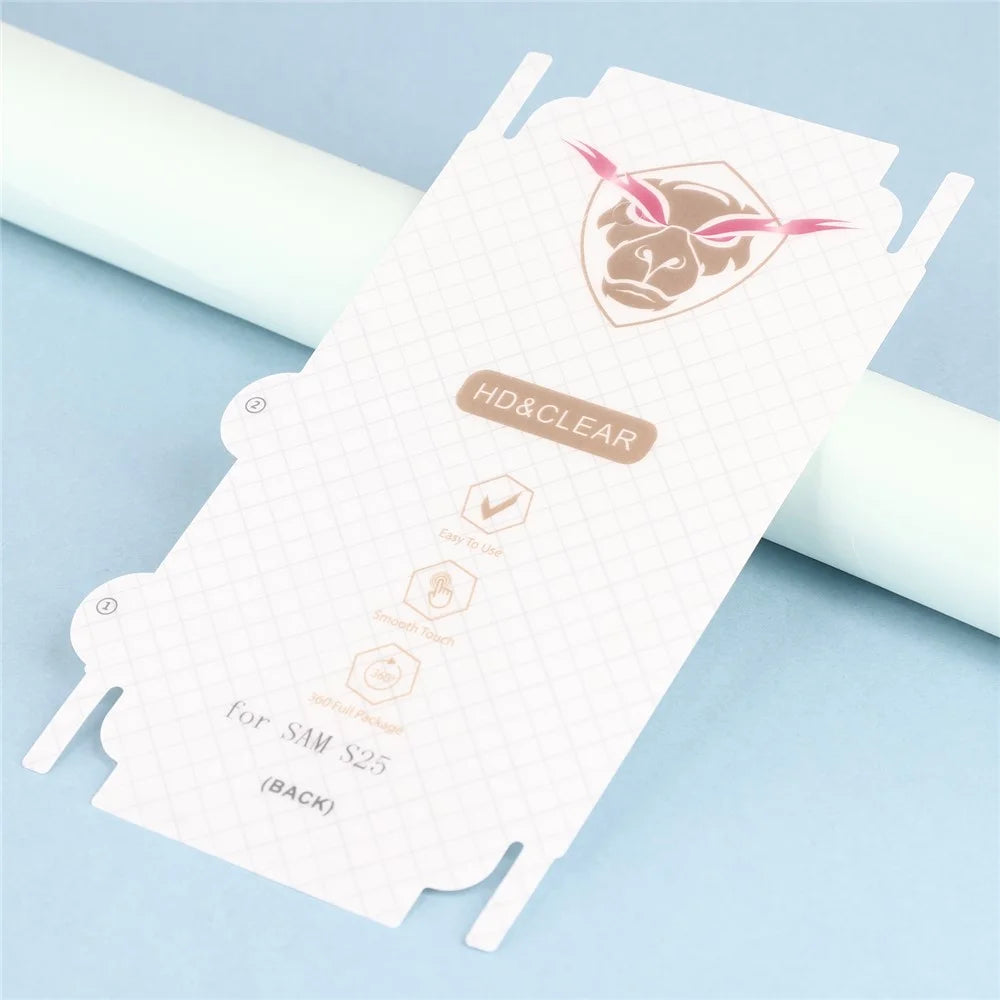 For Samsung Galaxy S25 Back Screen Protector Soft TPU Ultra Clear Cell Phone Back Cover Film - 4