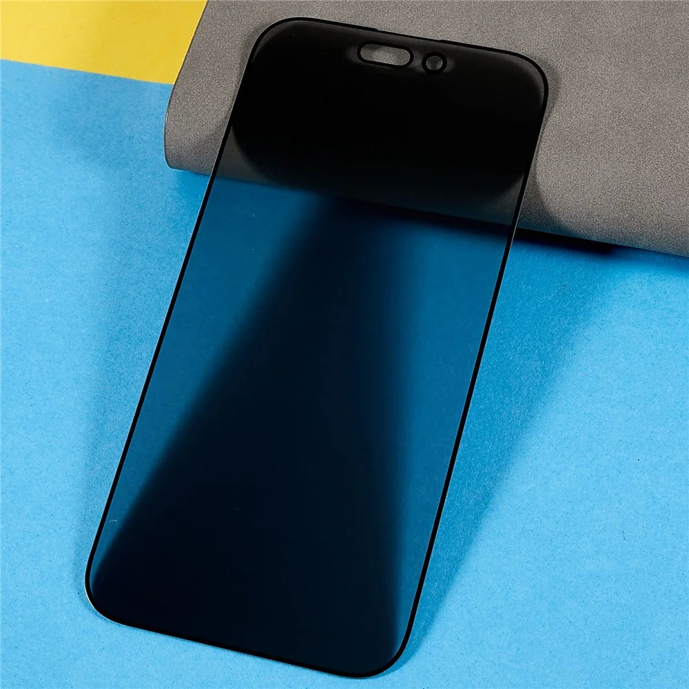RURIHAI For iPhone 14 Pro Full Covering Anti-spy Screen Protector 0.26mm High Aluminum-silicon Glass Shatterproof Film - 3