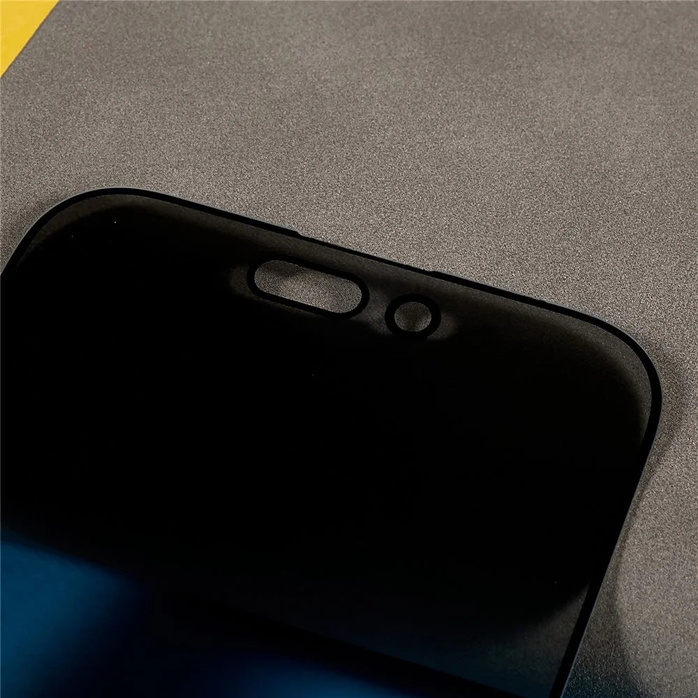 RURIHAI For iPhone 14 Pro Full Covering Anti-spy Screen Protector 0.26mm High Aluminum-silicon Glass Shatterproof Film - 4