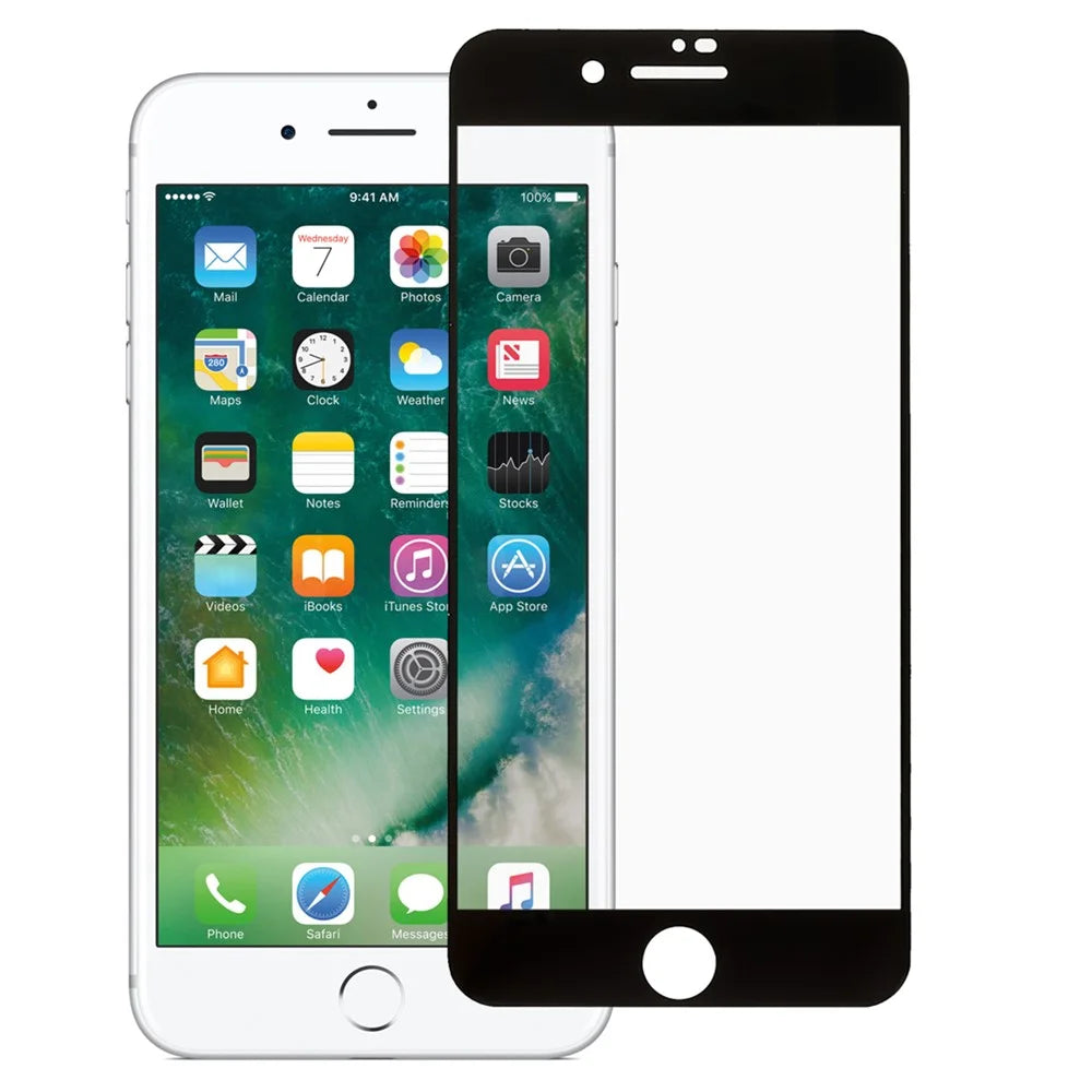 For iPhone 7 Plus / 8 Plus 5.5 inch Silk Printing Tempered Glass Screen Protector Full Glue Anti-explosion Full Cover Film - 1