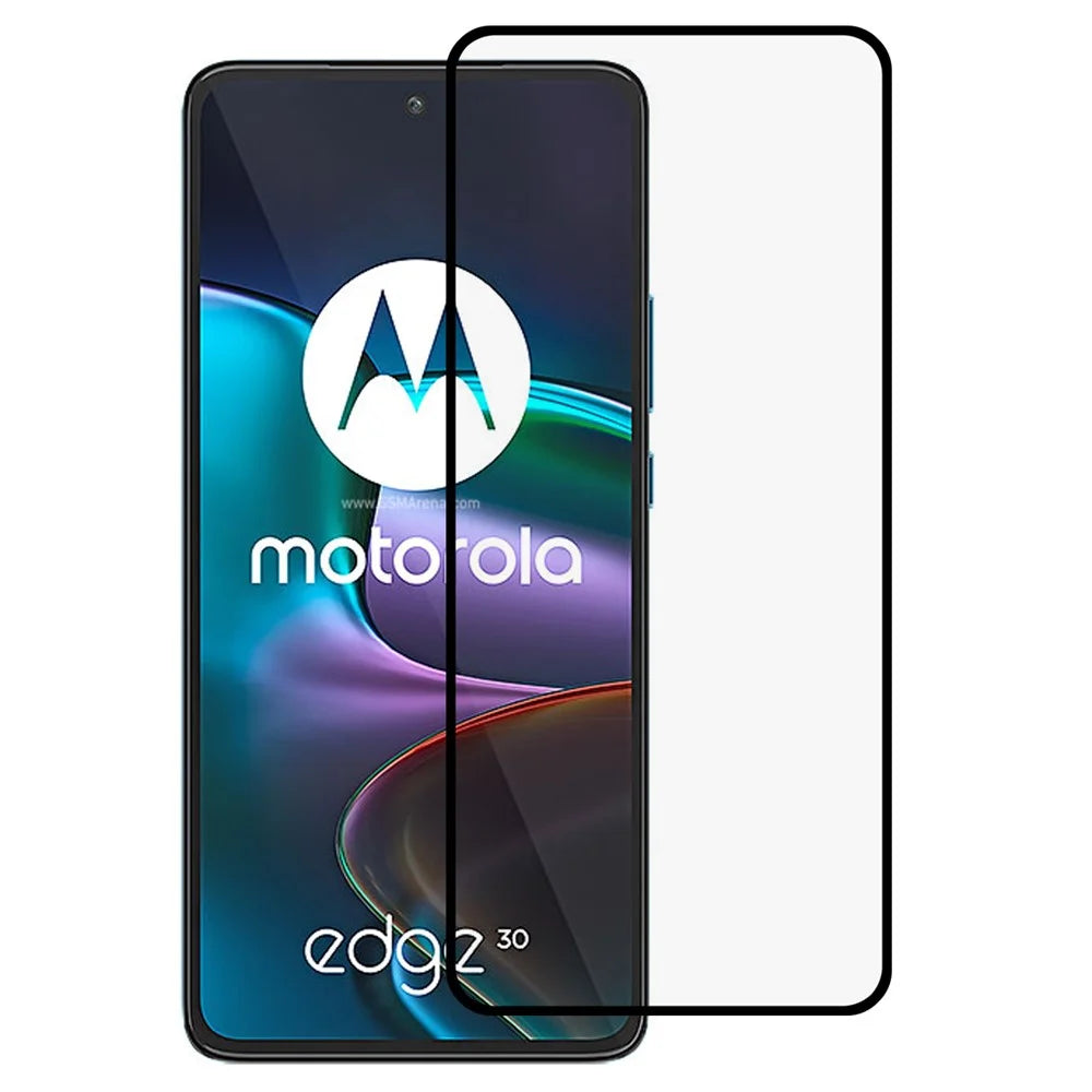 For Motorola Edge 30 5G Full Screen Protector Full Glue Silk Printing Anti-explosion Tempered Glass HD Clear Film - 1