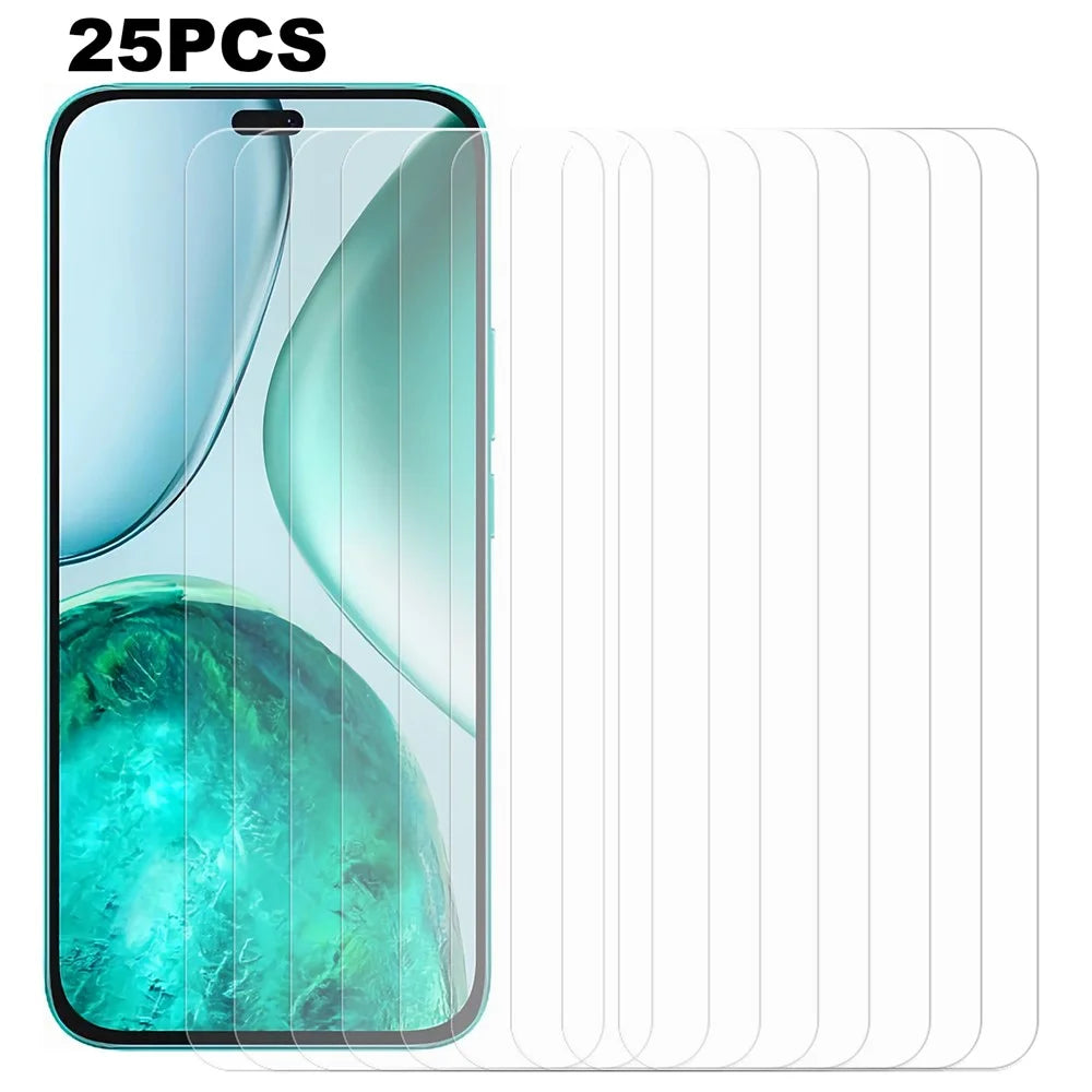 25Pcs For Honor X8c 4G Tempered Glass Screen Protector High Definition (No Package, with Wipes Set, Dust-absorber, Guide Sticker) - 1