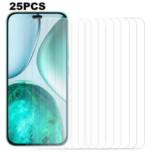 25Pcs For Honor X8c 4G Tempered Glass Screen Protector High Definition (No Package, with Wipes Set, Dust-absorber, Guide Sticker) - 1