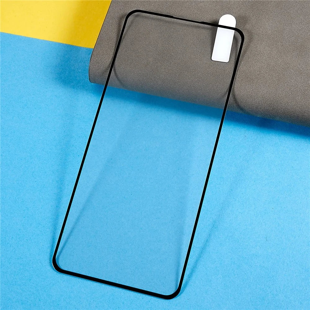 For Oppo Reno8 Lite 5G Silk Printing Anti-explosion Tempered Glass Screen Protector Scratch-resistant Full Glue Full Covering Screen Film - 3