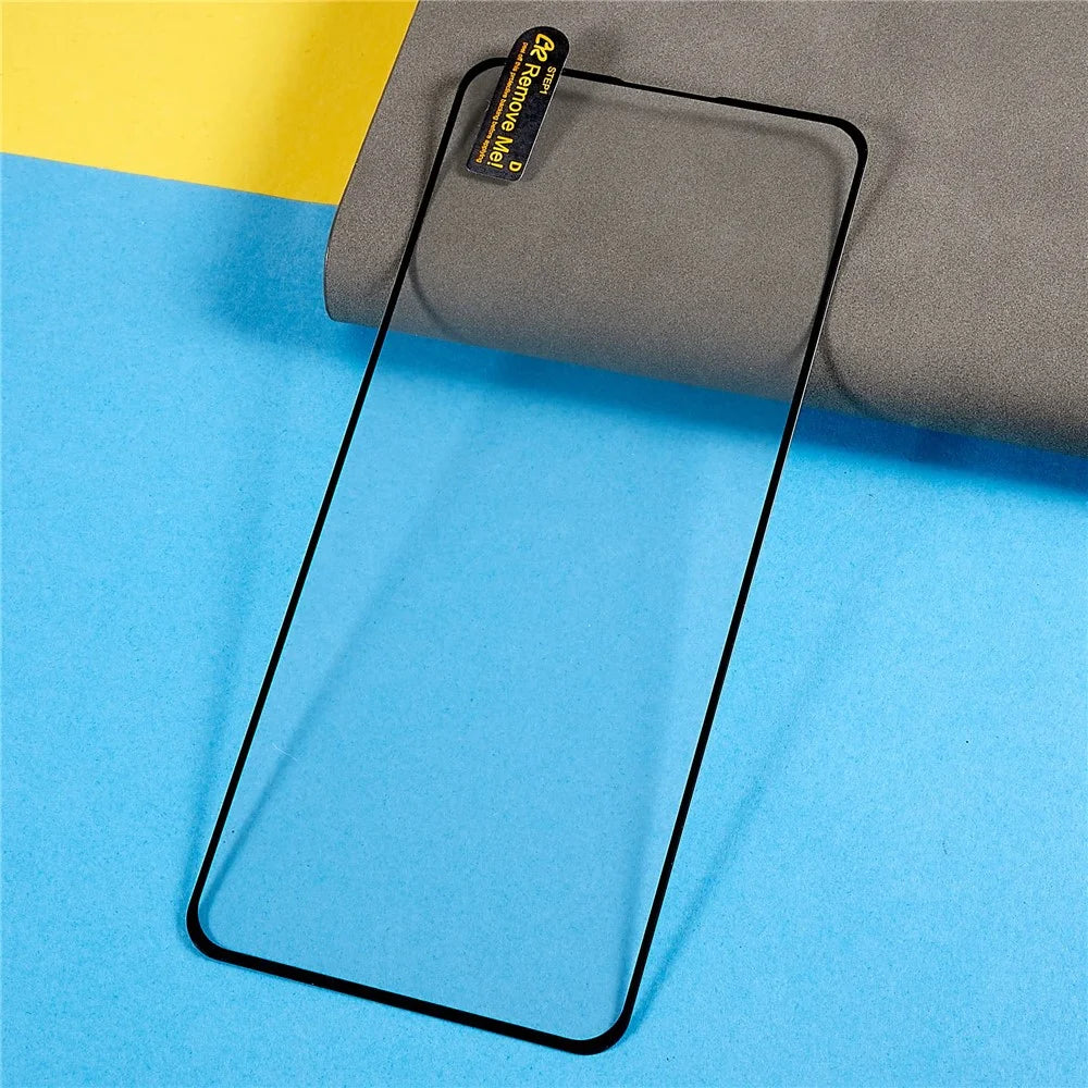 For Oppo Reno8 Lite 5G Silk Printing Anti-explosion Tempered Glass Screen Protector Scratch-resistant Full Glue Full Covering Screen Film - 6