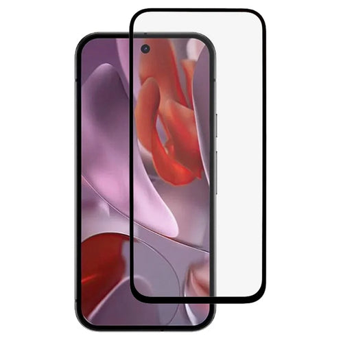 For Google Pixel 9a Screen Protector Silk Printing Full Glue Tempered Glass Screen Film - 1