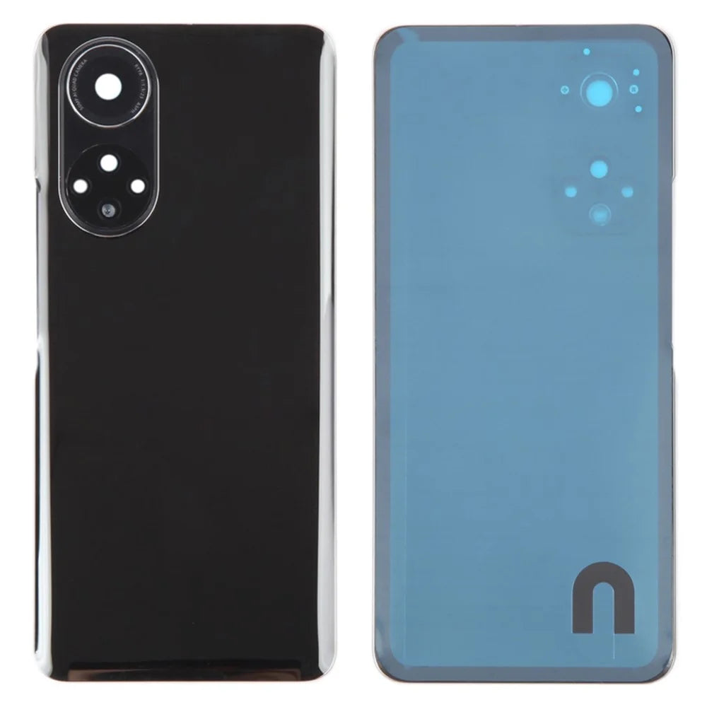 For Huawei nova 9 Back Battery Housing Cover with Camera Ring Lens Cover Spare Part (Without Logo) - Black - 1