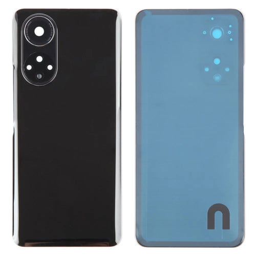 For Huawei nova 9 Back Battery Housing Cover with Camera Ring Lens Cover Spare Part (Without Logo) - Black - 1
