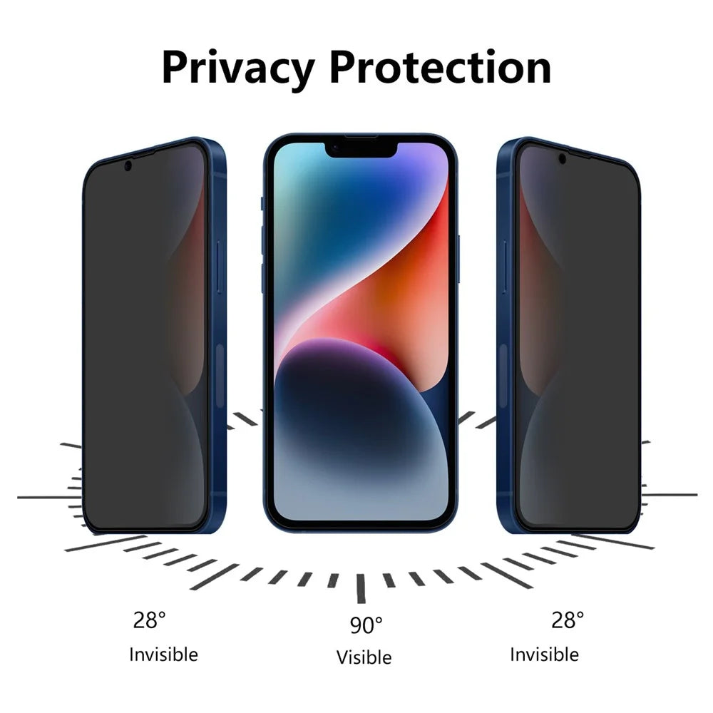 ENKAY HAT PRINCE For iPhone 17e / 16e Privacy Screen Protector  28-degree Anti-Spy Tempered Glass - Black - 3