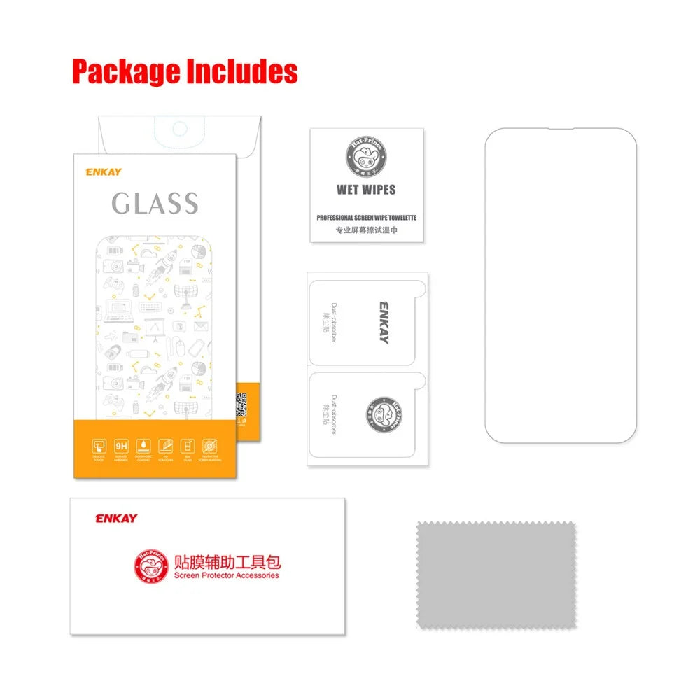 ENKAY HAT PRINCE For iPhone 17e / 16e Screen Protector   9H Hardness High Aluminum-Silicon Glass Film - Transparent - 7