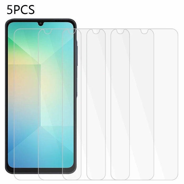 5Pcs For Samsung Galaxy A06 5G Screen Protector 0.3mm 2.5D Tempered Glass Clear Film - 1