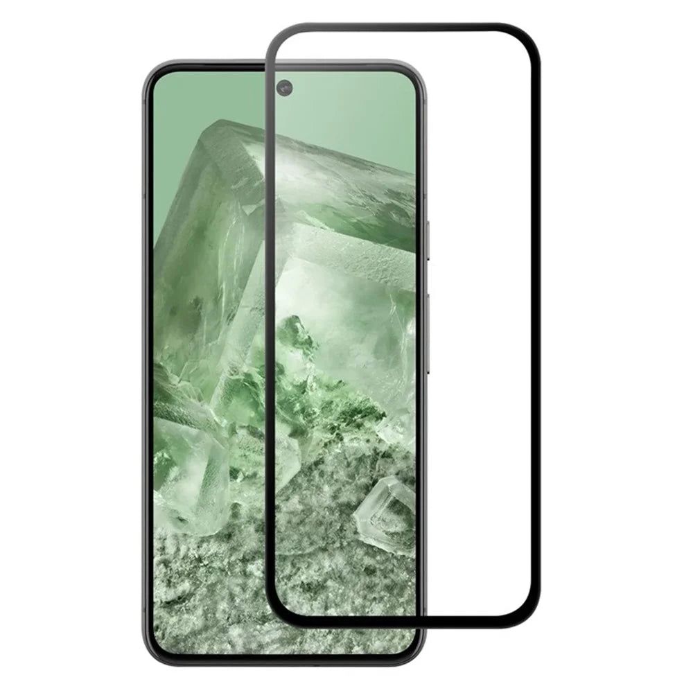 For Google Pixel 9a AGC Tempered Glass with Black Edge Full Glue Full Coverage Screen Protector - 1