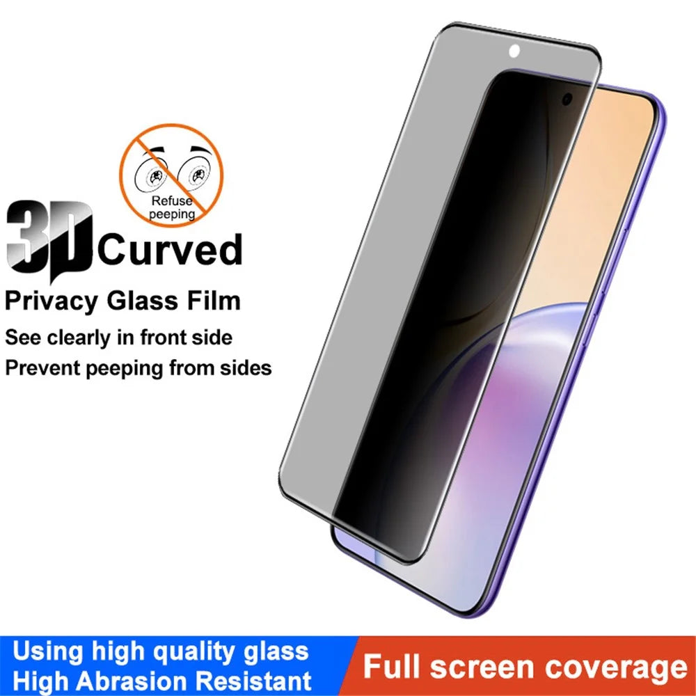 IMAK For Realme 14 Pro+ 5G Anti Spy Screen Protector Full Cover Tempered Glass Film - 3